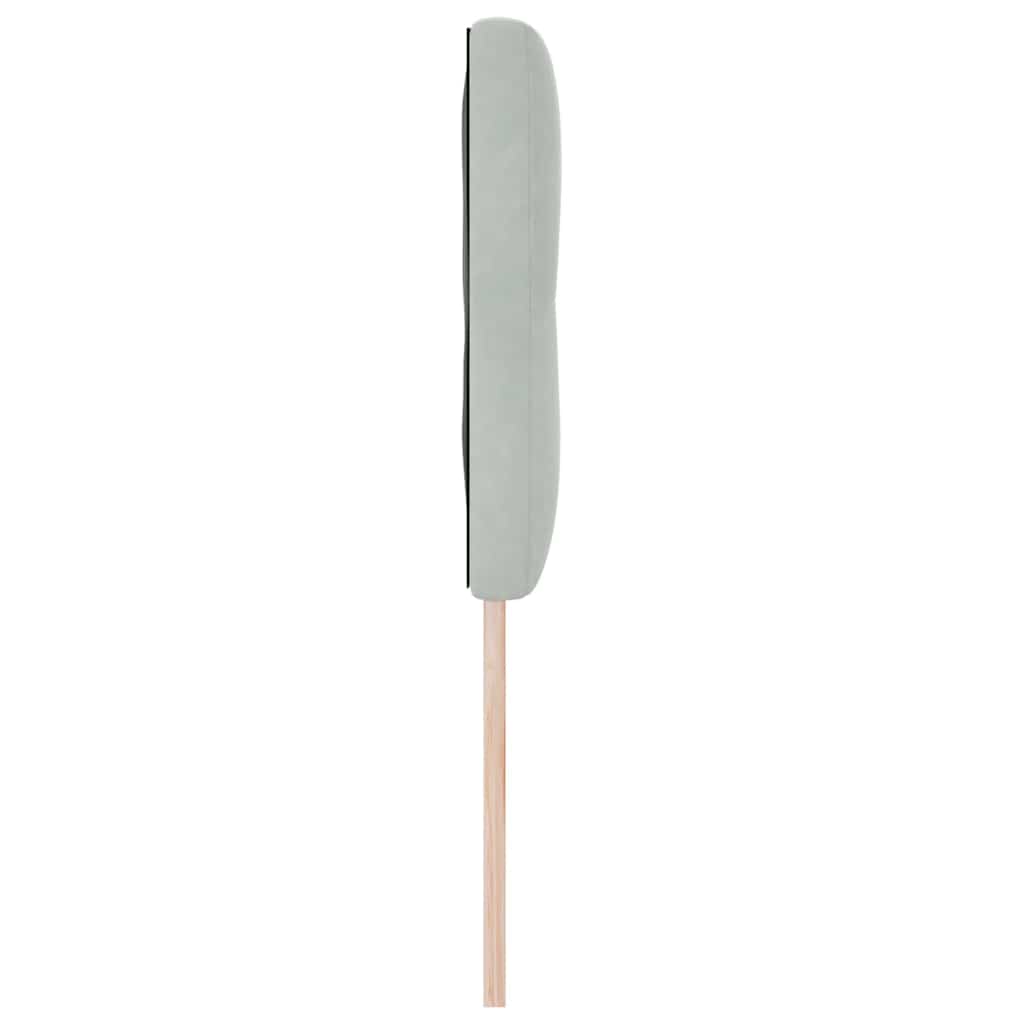 LED ágytámla LED szalagokkal Világosszürke 160 cm Bársony
