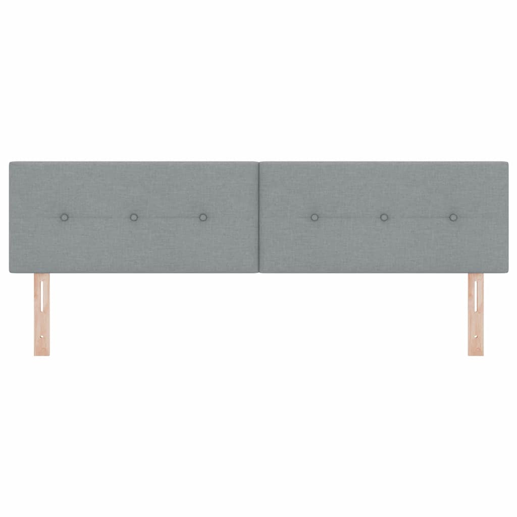 LED ágytámla LED szalagokkal Világosszürke 180 cm szövet