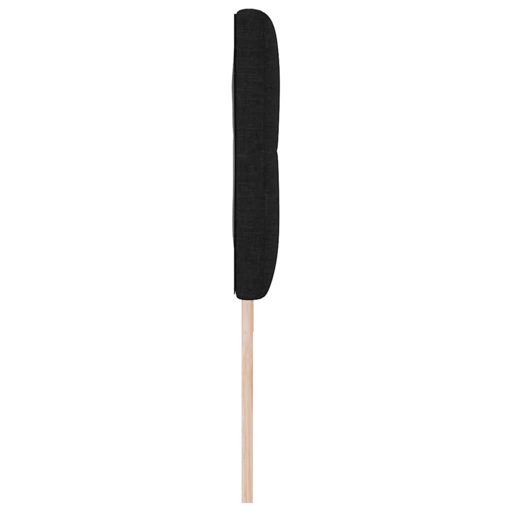 LED ágytámla LED szalagokkal fejtámlával Fekete 180 cm szövet