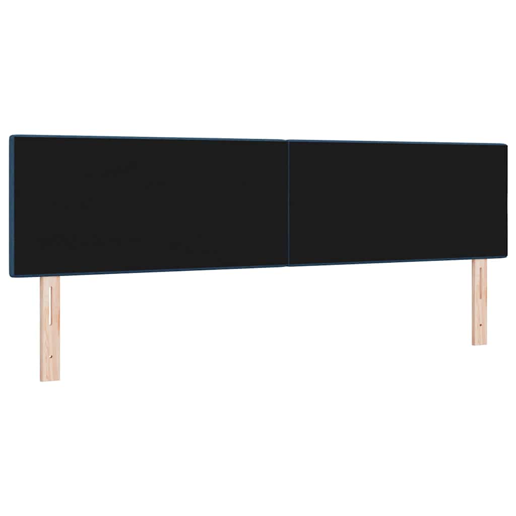 LED ágytámla LED szalagokkal fejtámlával Kék 180 cm szövet