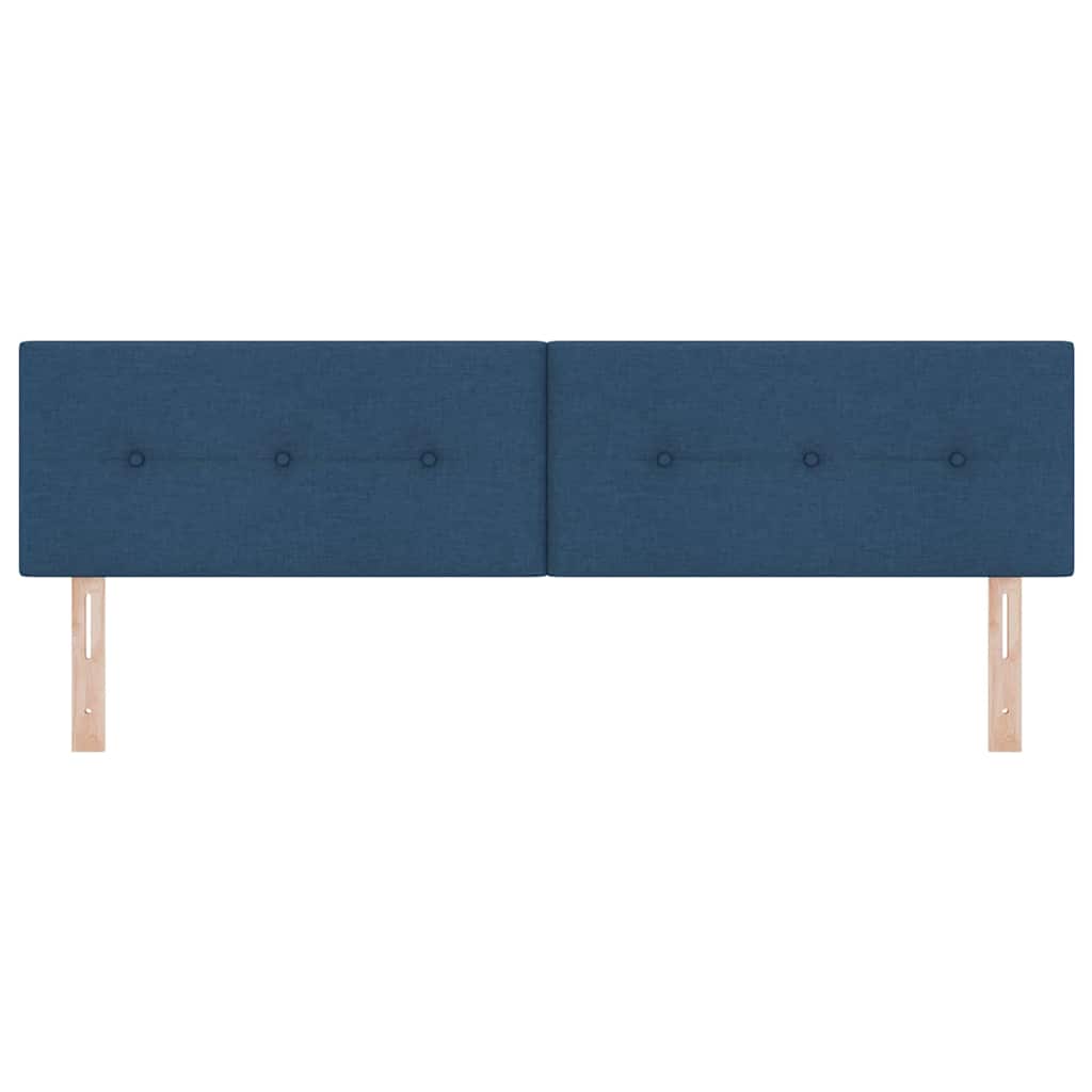 LED ágytámla LED szalagokkal fejtámlával Kék 180 cm szövet