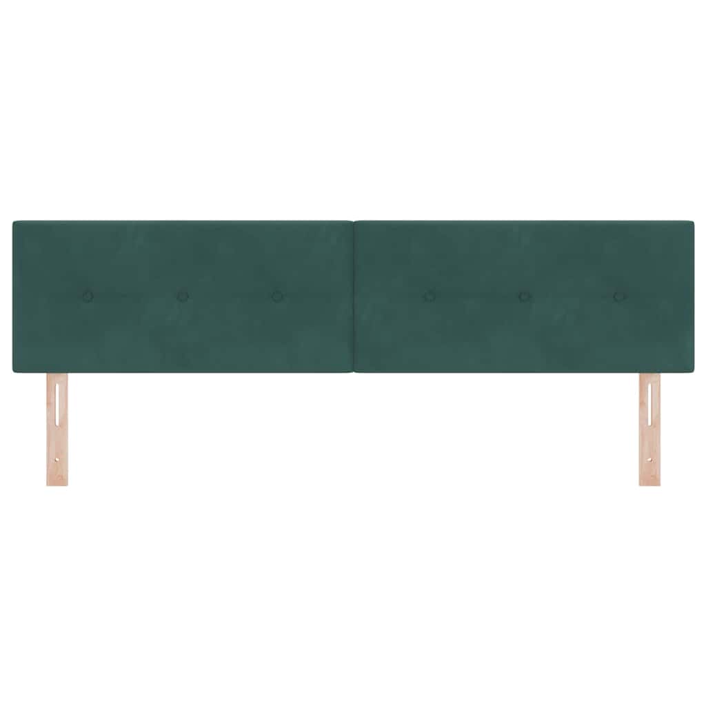 LED ágytámla LED szalagokkal Zöld 180 cm Bársony