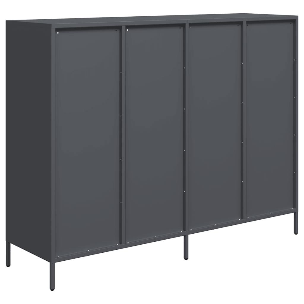 antracit hidegen hengerelt acél tálalószekrény 135x39x103,5 cm