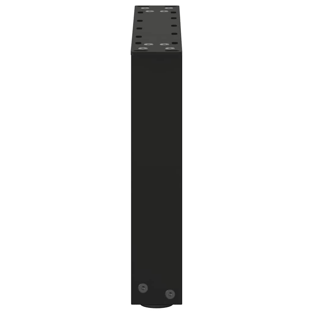 2 db U alakú fekete acél dohányzóasztal láb 30x(30-31) cm