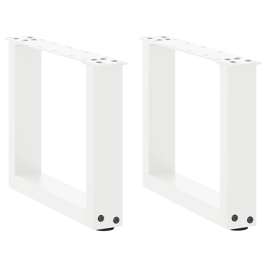 2 db U alakú fehér dohányzóasztal láb 30x(30-31) cm acél
