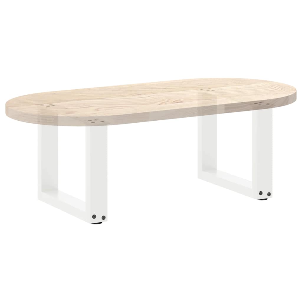 2 db U alakú fehér dohányzóasztal láb 30x(30-31) cm acél