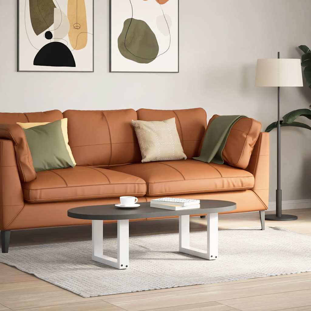 2 db U alakú dohányzóasztal láb fehér 40 x (30-31) cm acél