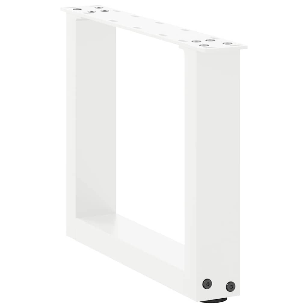 2 db U alakú dohányzóasztal láb fehér 40 x (30-31) cm acél