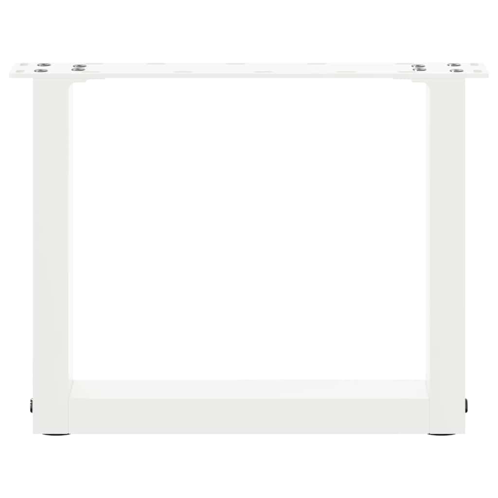 2 db U alakú dohányzóasztal láb fehér 40 x (30-31) cm acél