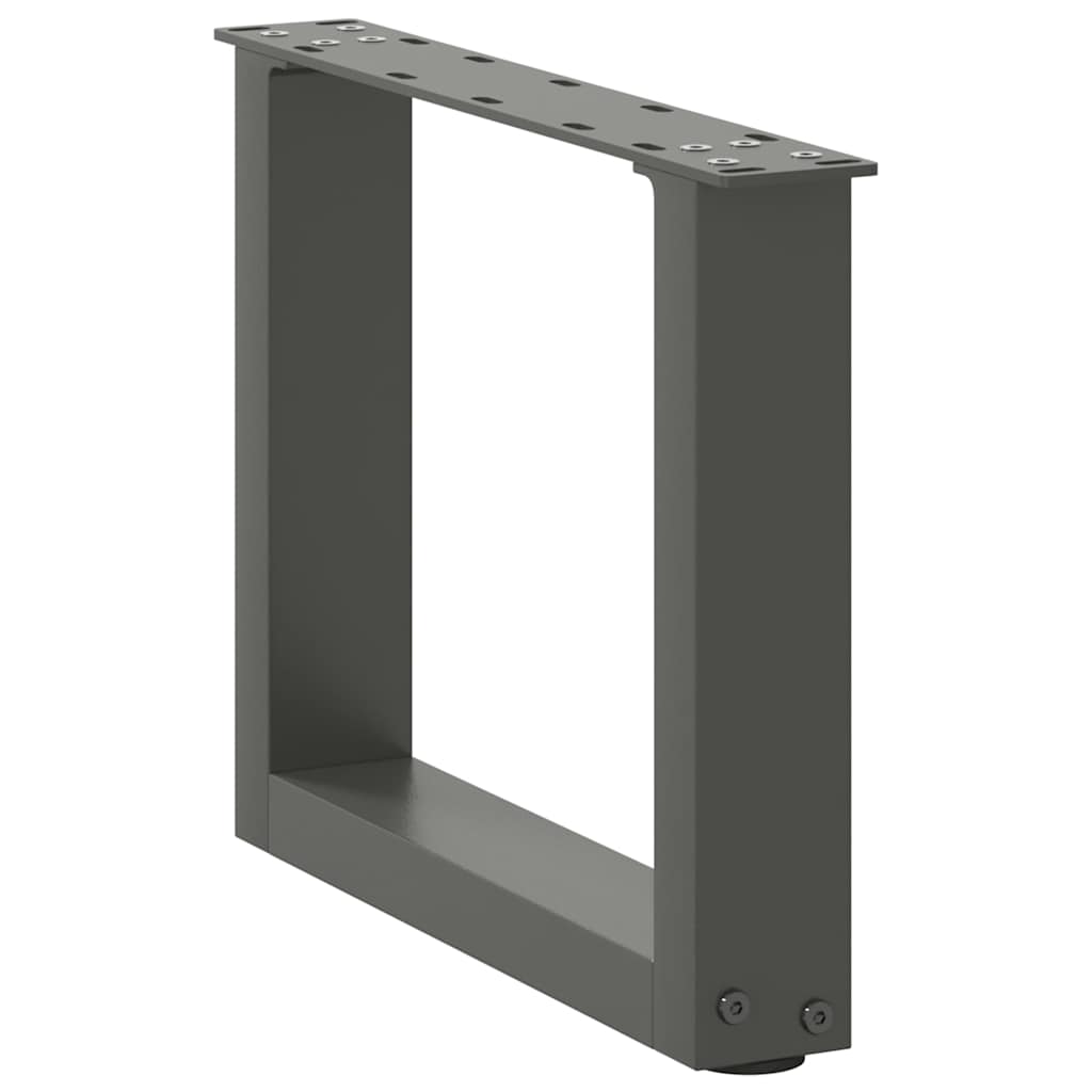 2 db antracitszürke U-alakú acél dohányzóasztal láb 40x(30-31) cm