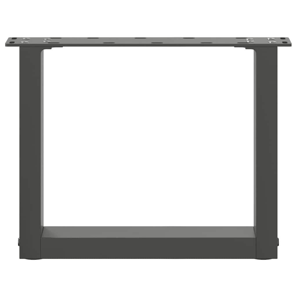 2 db antracitszürke U-alakú acél dohányzóasztal láb 40x(30-31) cm