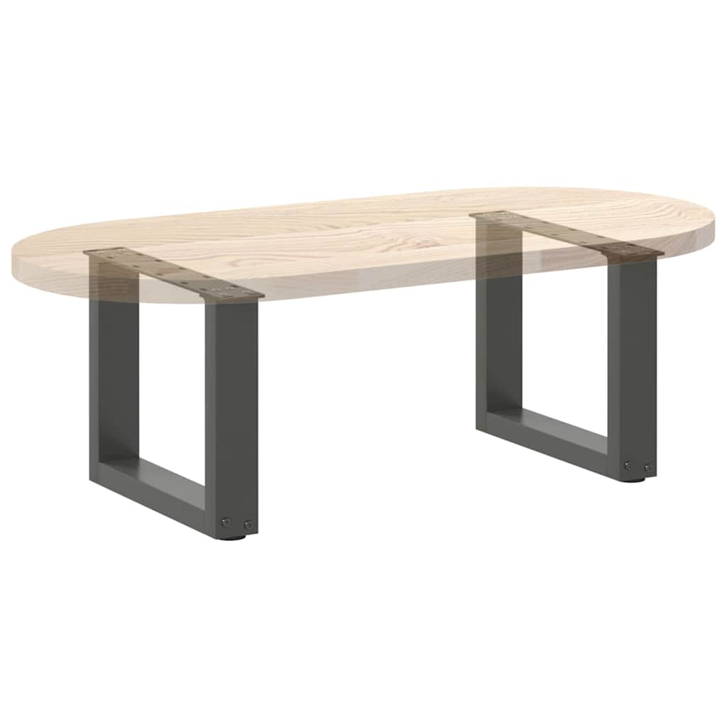 2 db antracitszürke U-alakú acél dohányzóasztal láb 40x(30-31) cm