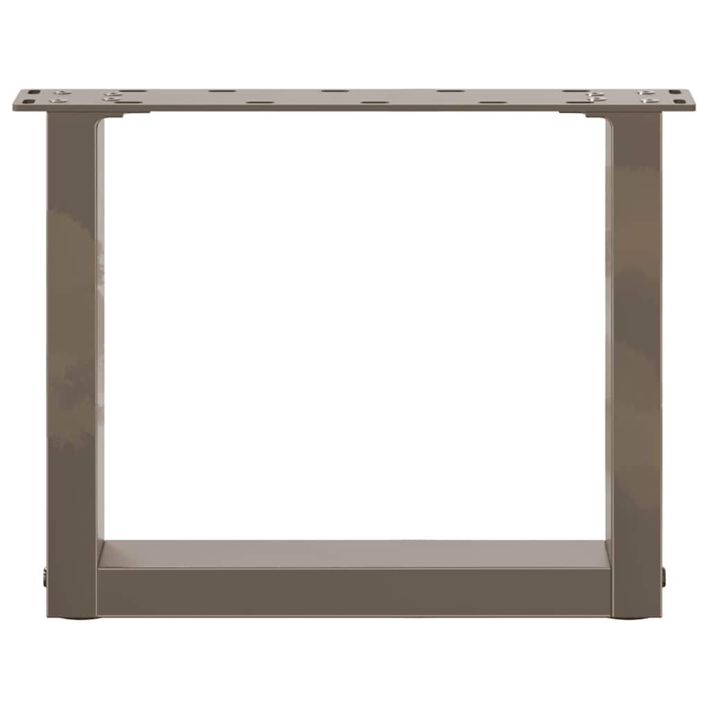 2 db U alakú natúr acél dohányzóasztal láb 40x(30-31) cm