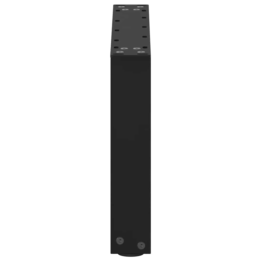 2 db fekete, U alakú acél dohányzóasztal láb 50 x (30-31) cm