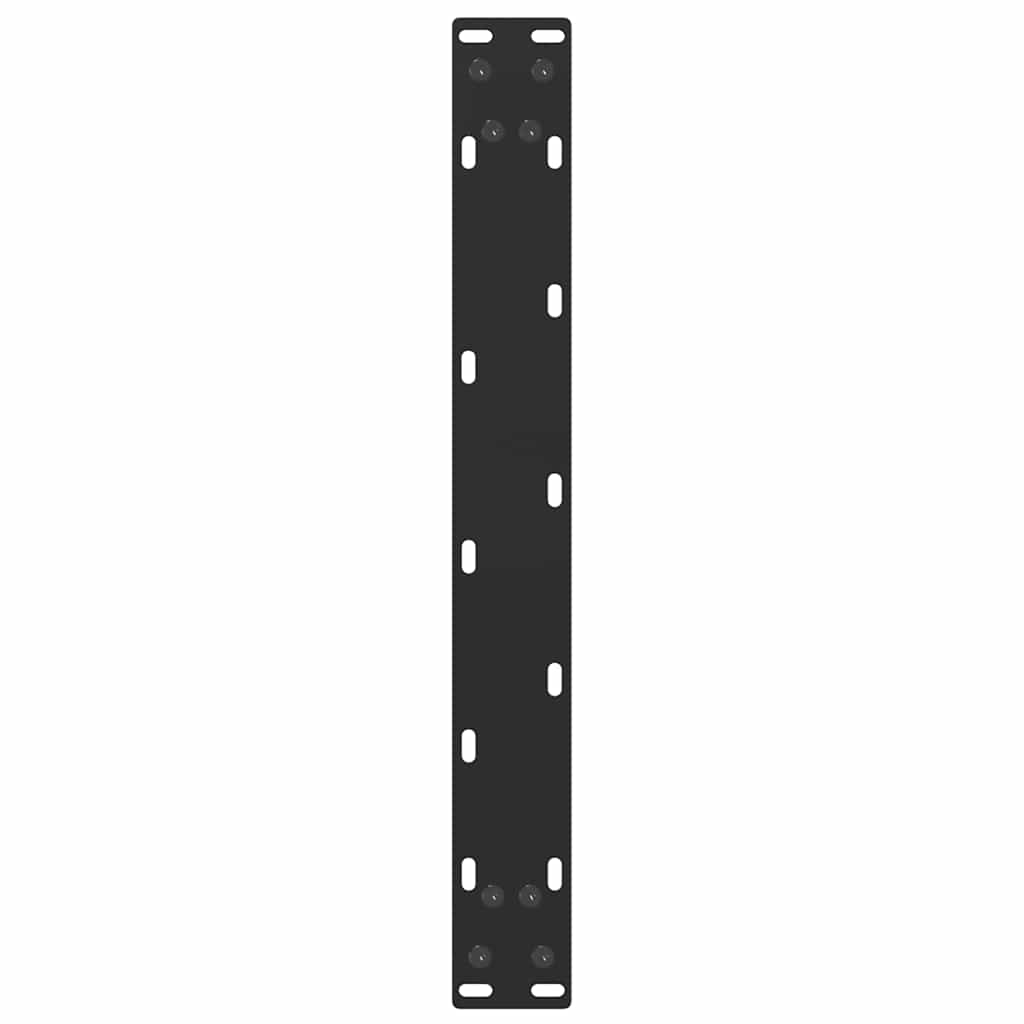 2 db fekete, U alakú acél dohányzóasztal láb 50 x (30-31) cm
