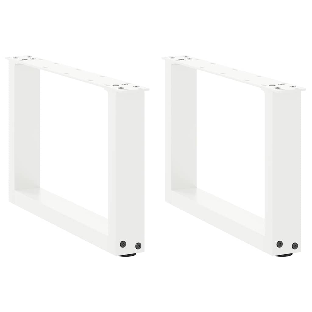 2 db U alakú fehér dohányzóasztal láb 50 x (30-31) cm acél