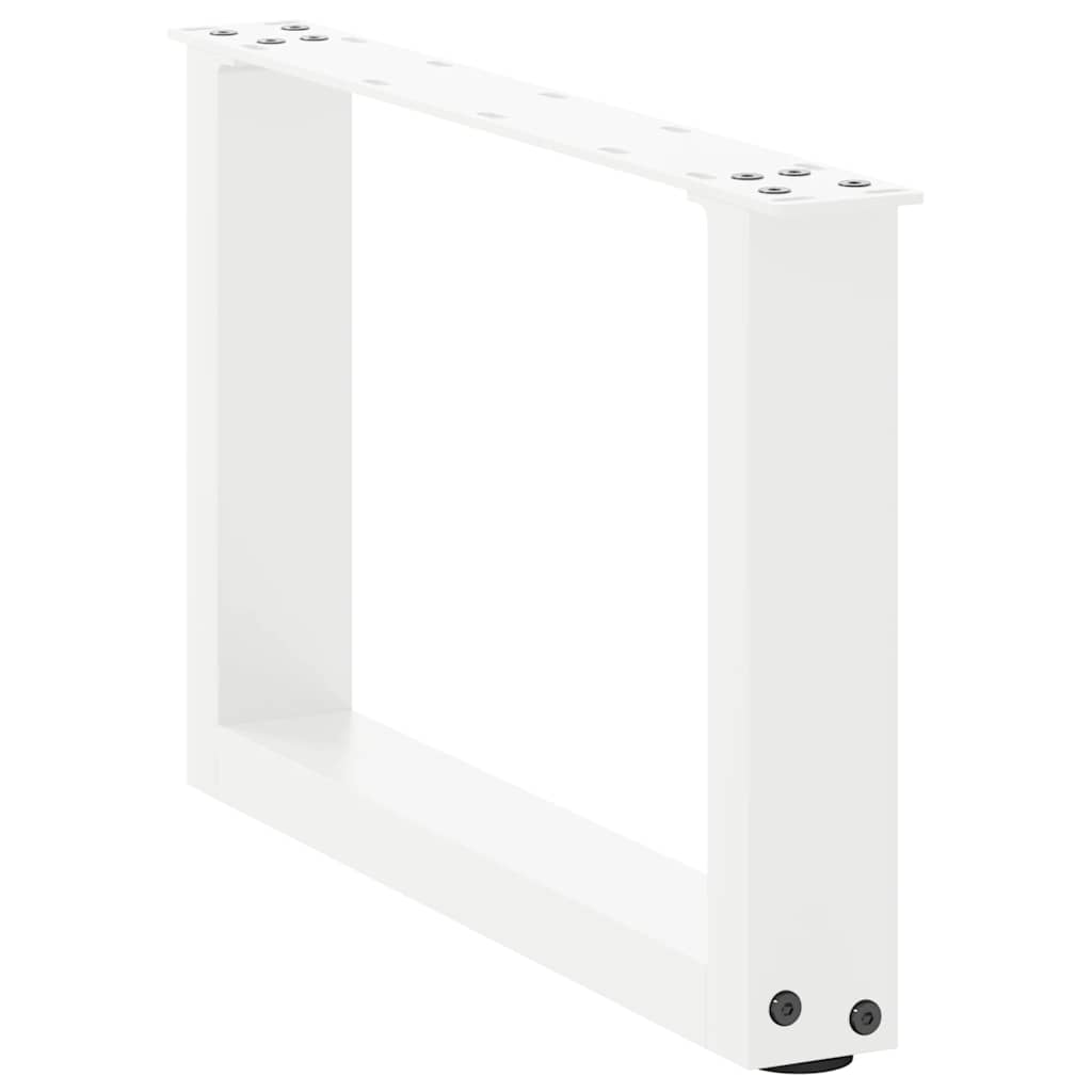 2 db U alakú fehér dohányzóasztal láb 50 x (30-31) cm acél