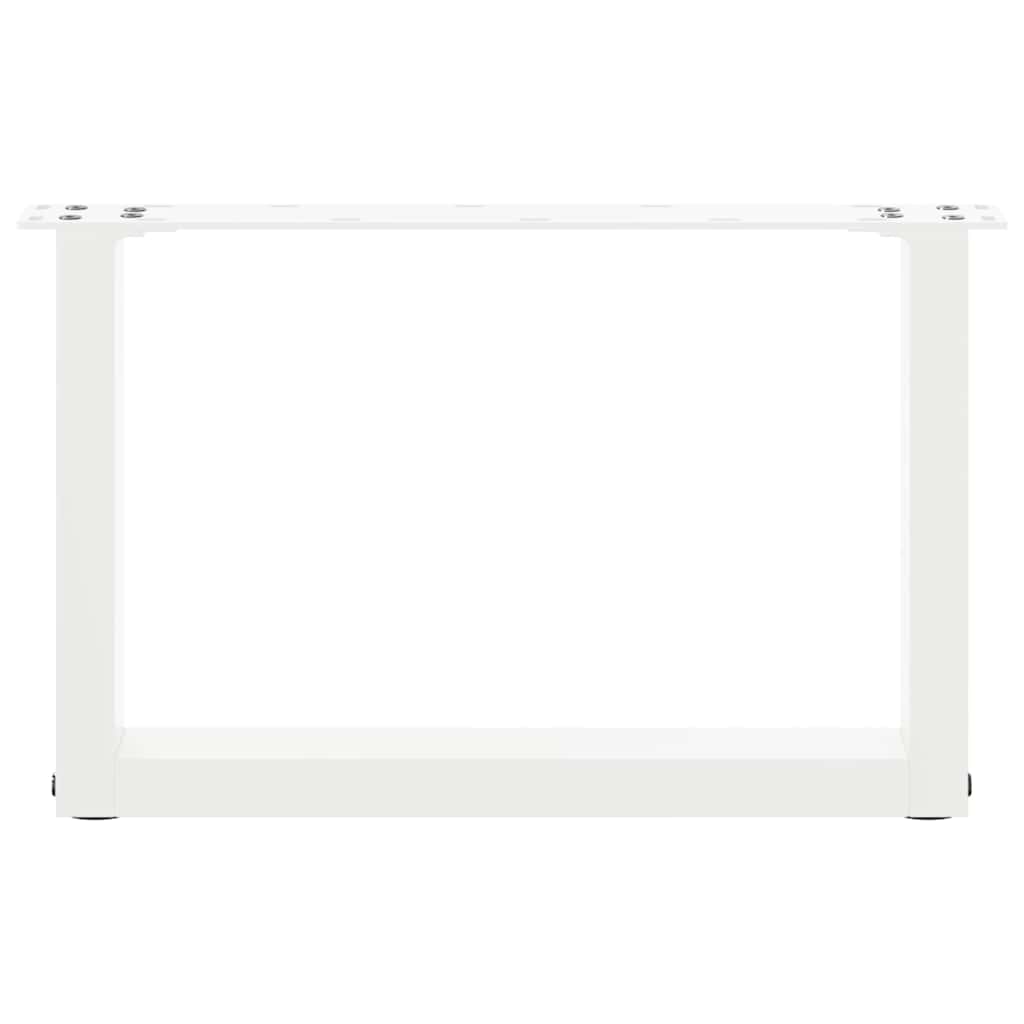 2 db U alakú fehér dohányzóasztal láb 50 x (30-31) cm acél