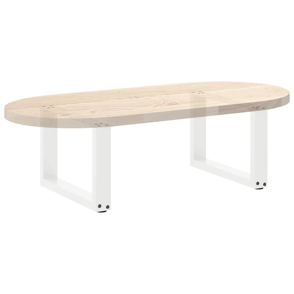2 db U alakú fehér dohányzóasztal láb 50 x (30-31) cm acél