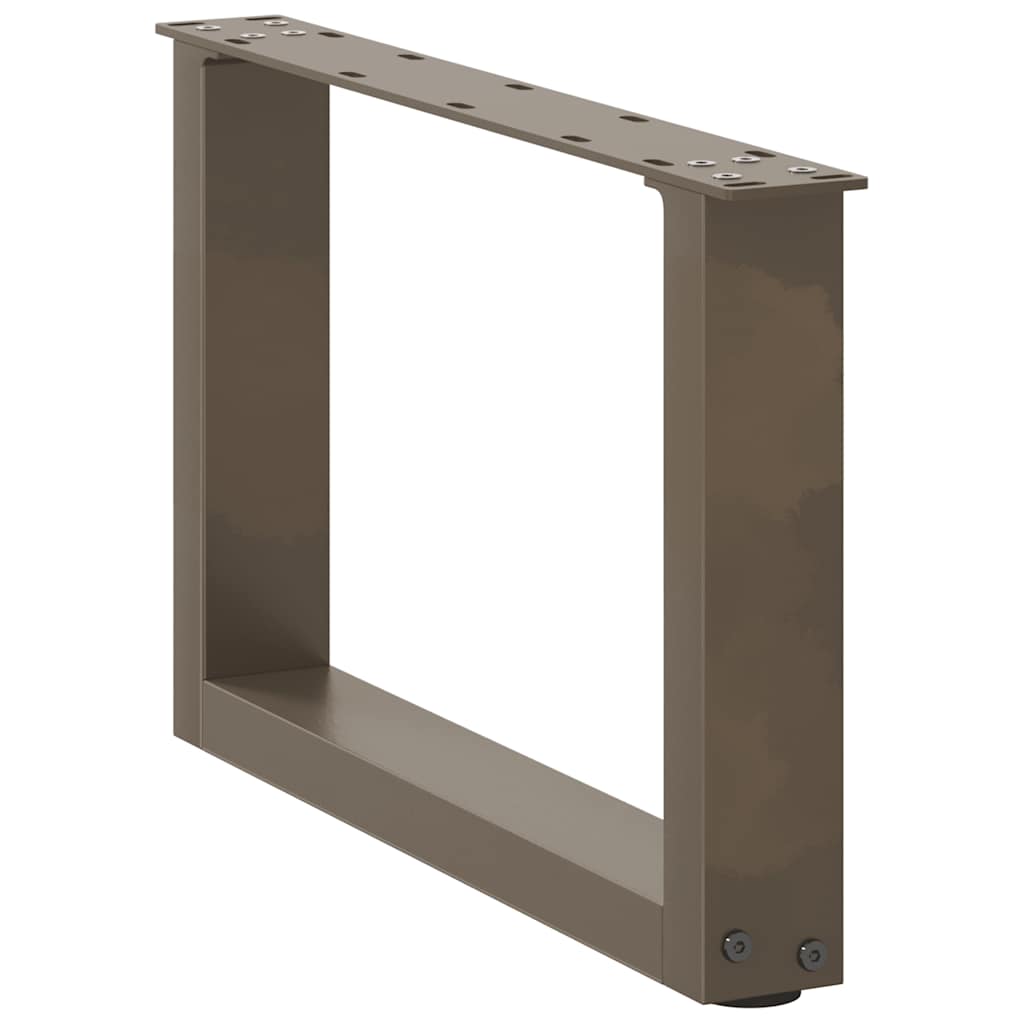 2 db U alakú natúr acél dohányzóasztal láb 50x(30-31) cm