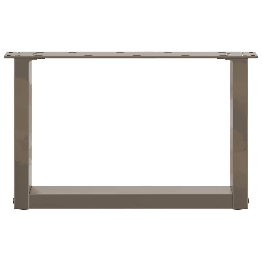 2 db U alakú natúr acél dohányzóasztal láb 50x(30-31) cm