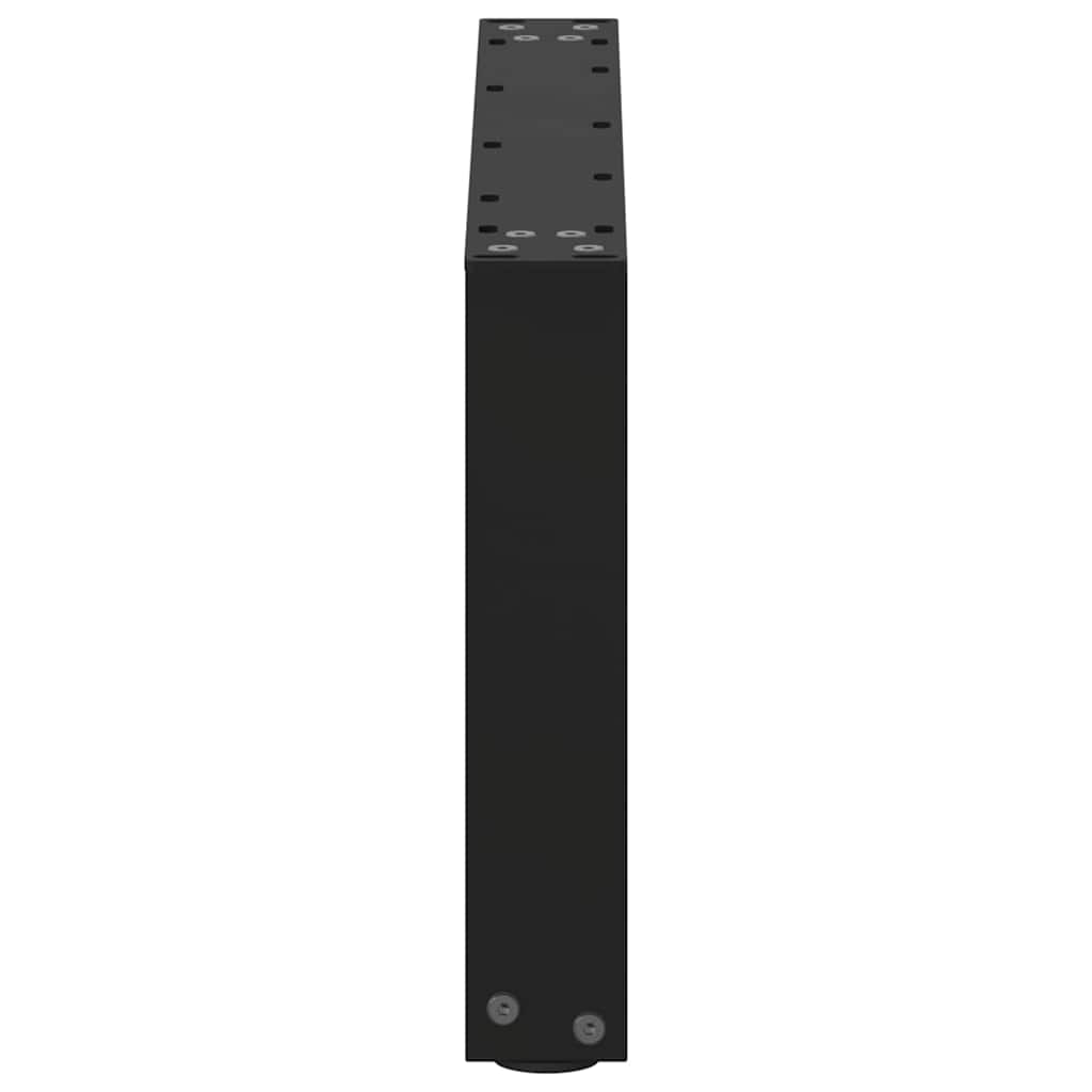 2 db U alakú dohányzóasztal láb fekete 60 x (30-31) cm acél dohányzóasztal láb