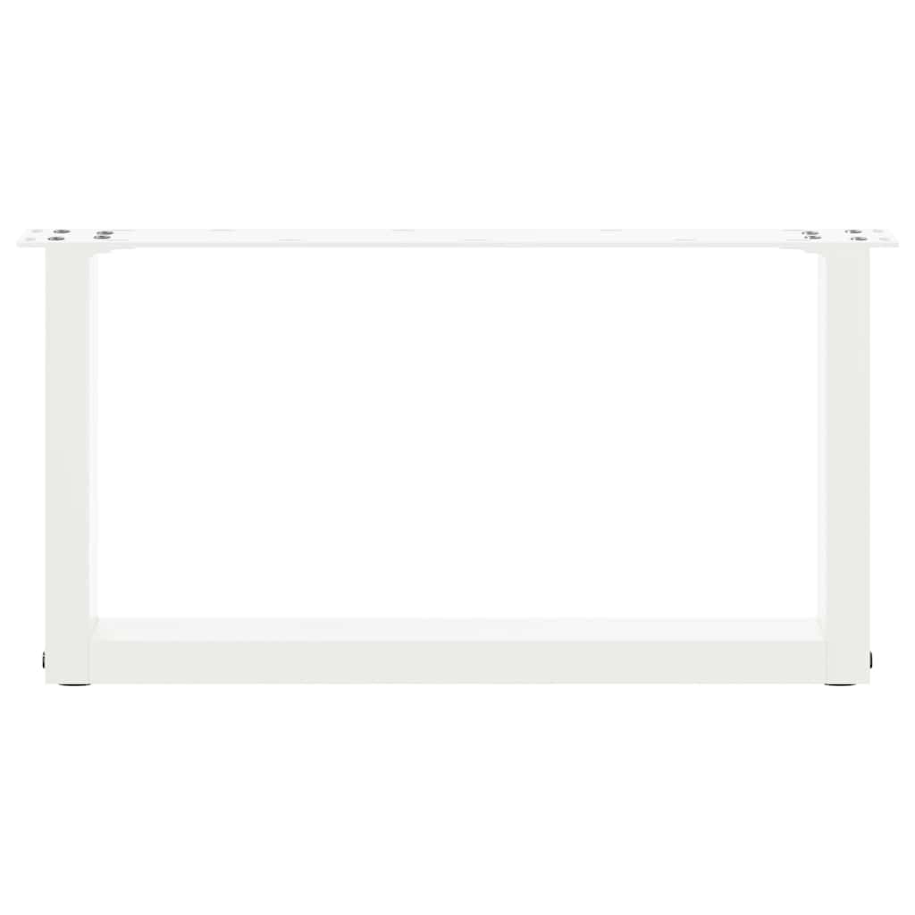 2 db U alakú dohányzóasztal láb fehér 60 x (30-31) cm acél