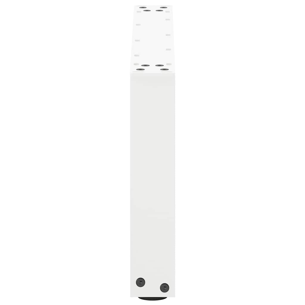 2 db U alakú dohányzóasztal láb fehér 60 x (30-31) cm acél
