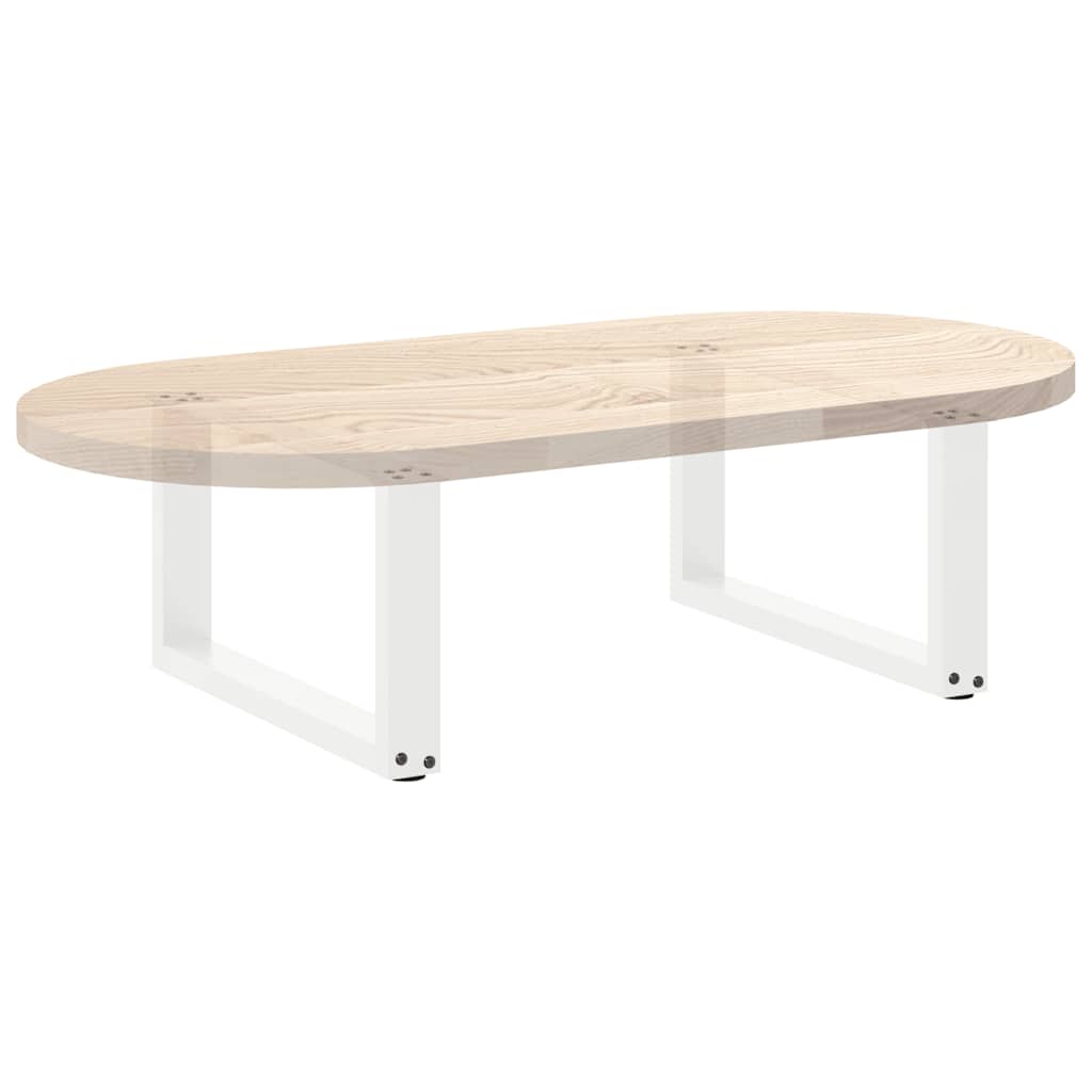 2 db U alakú dohányzóasztal láb fehér 60 x (30-31) cm acél