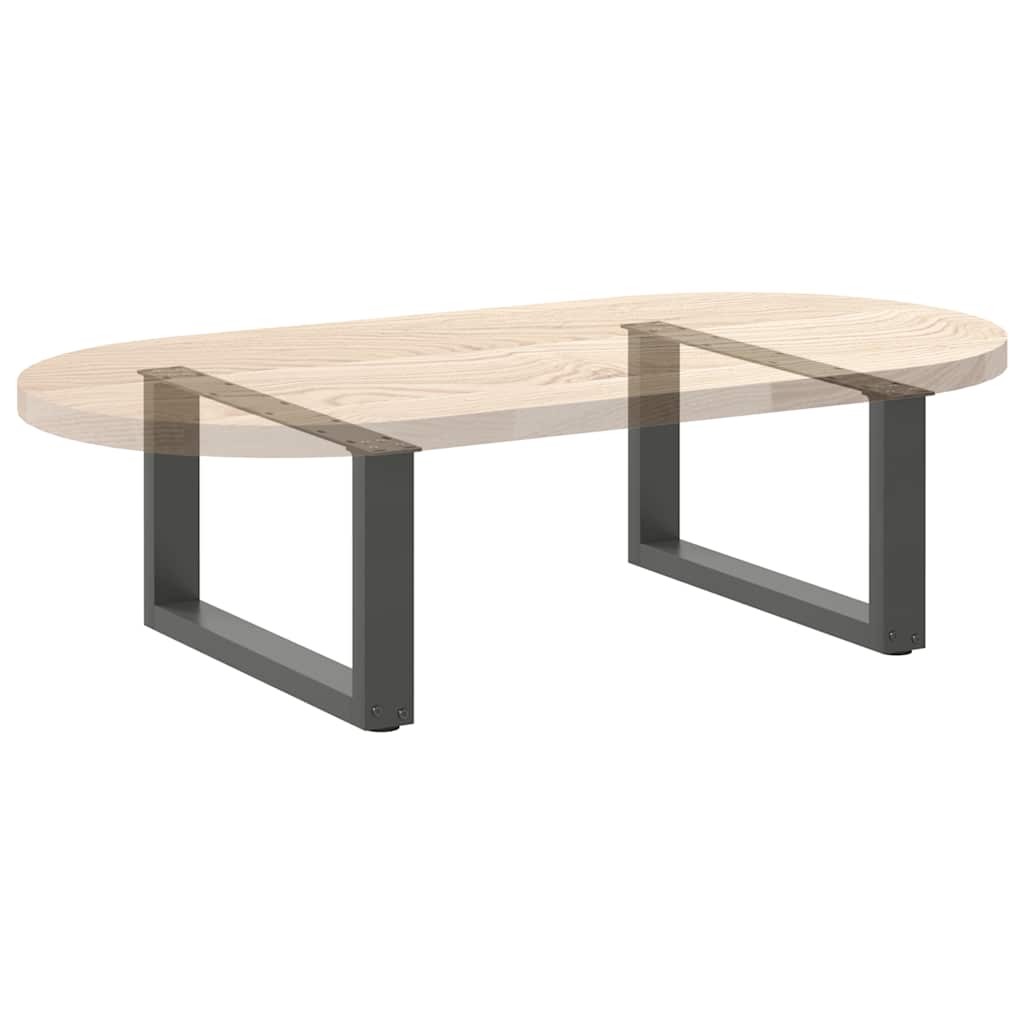 2 db antracitszürke, U alakú acél dohányzóasztal láb 60 x (30-31) cm