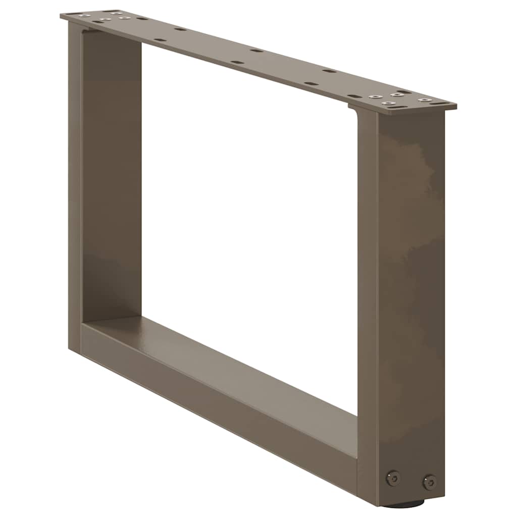 2 db U alakú dohányzóasztal láb natúr acélból 60x(30-31) cm