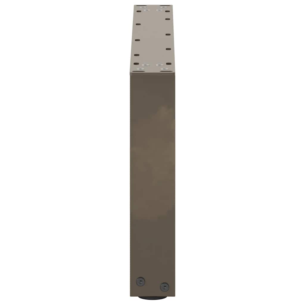 2 db U alakú dohányzóasztal láb natúr acélból 60x(30-31) cm