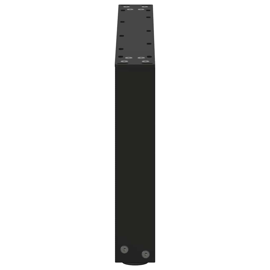 2 db U alakú dohányzóasztal láb fekete 70 x (30-31) cm acél dohányzóasztal láb