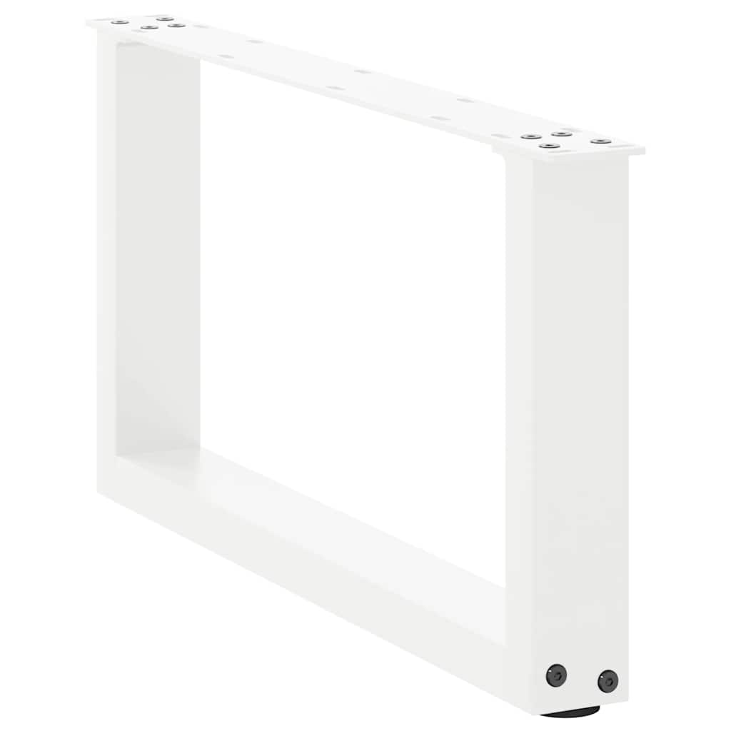 2 db U alakú fehér dohányzóasztal láb 70 x (30-31) cm acél