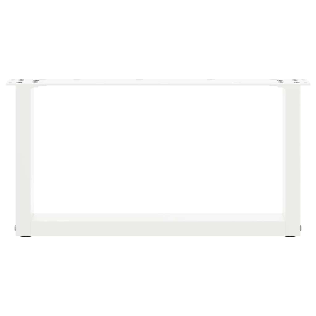 2 db U alakú fehér dohányzóasztal láb 70 x (30-31) cm acél