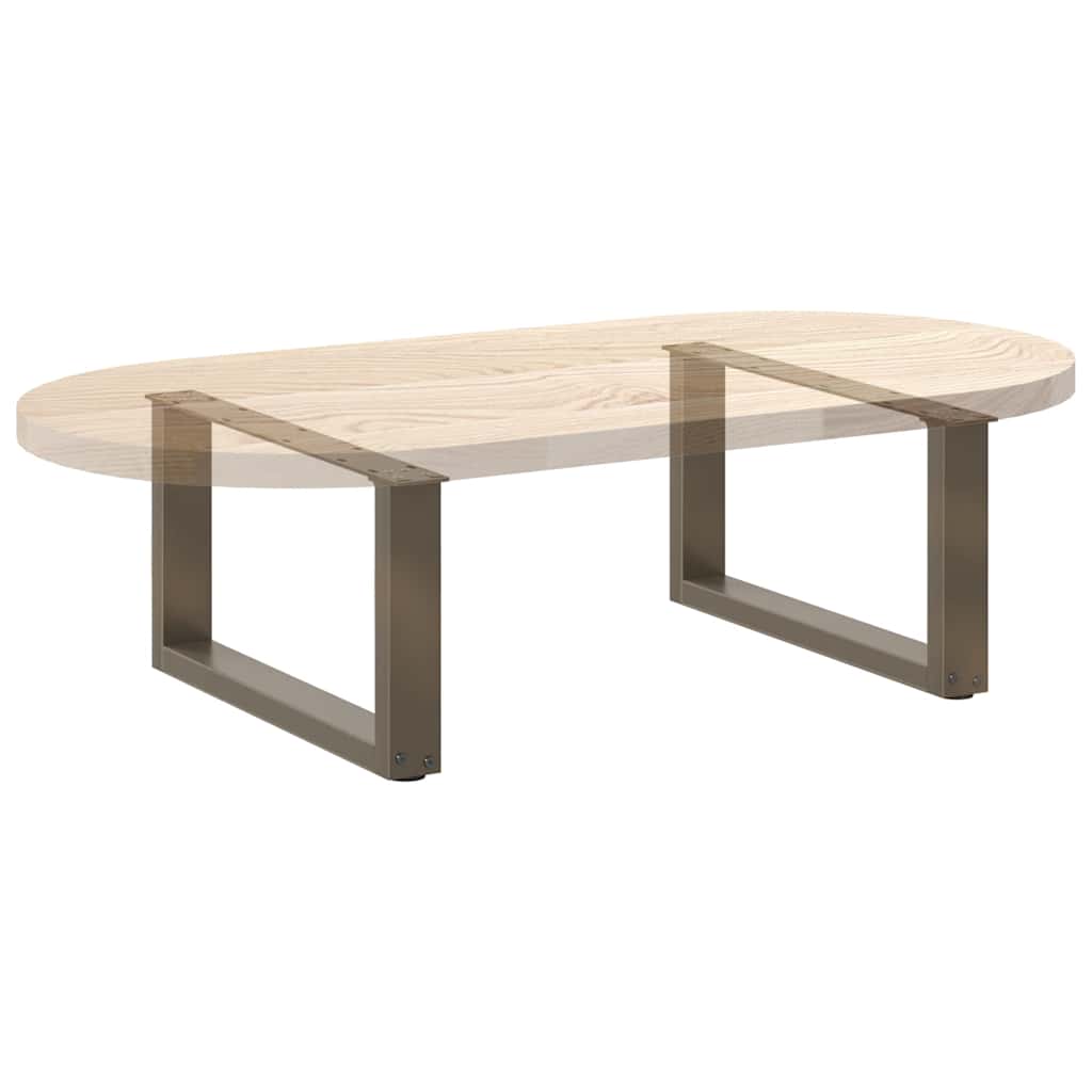 2 db U alakú natúr acél dohányzóasztal láb 70x(30-31) cm