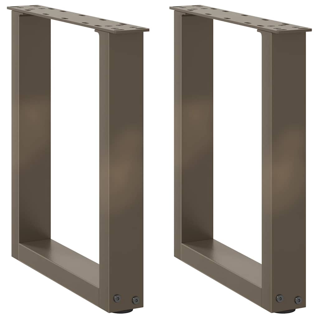 2 db U alakú natúr acél dohányzóasztal láb 28 x (42-43) cm