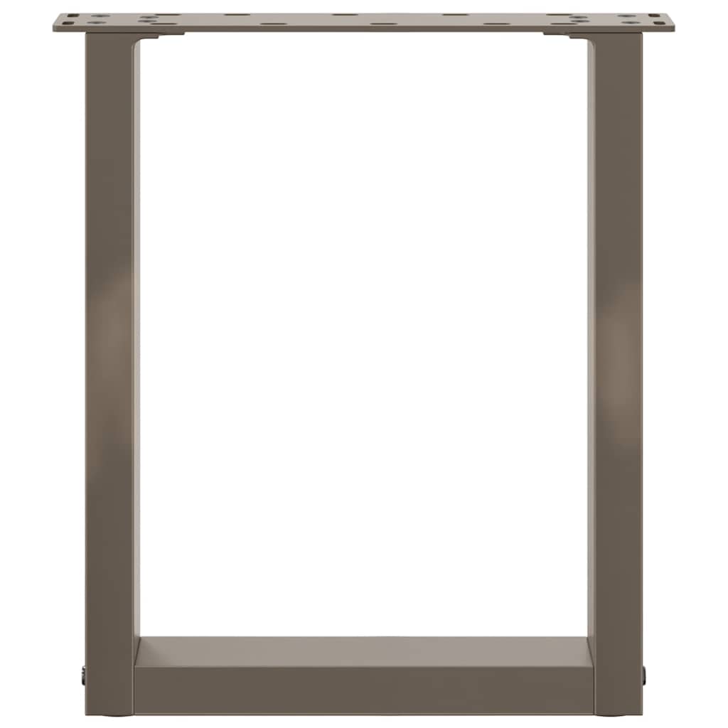 2 db U alakú natúr acél dohányzóasztal láb 28 x (42-43) cm