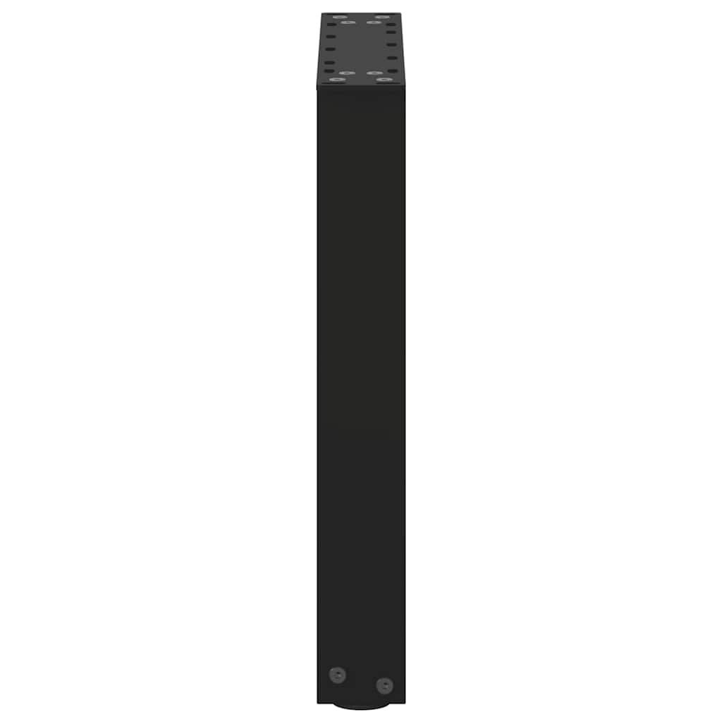 2 db fekete, U alakú acél dohányzóasztal láb 38x(42-43) cm