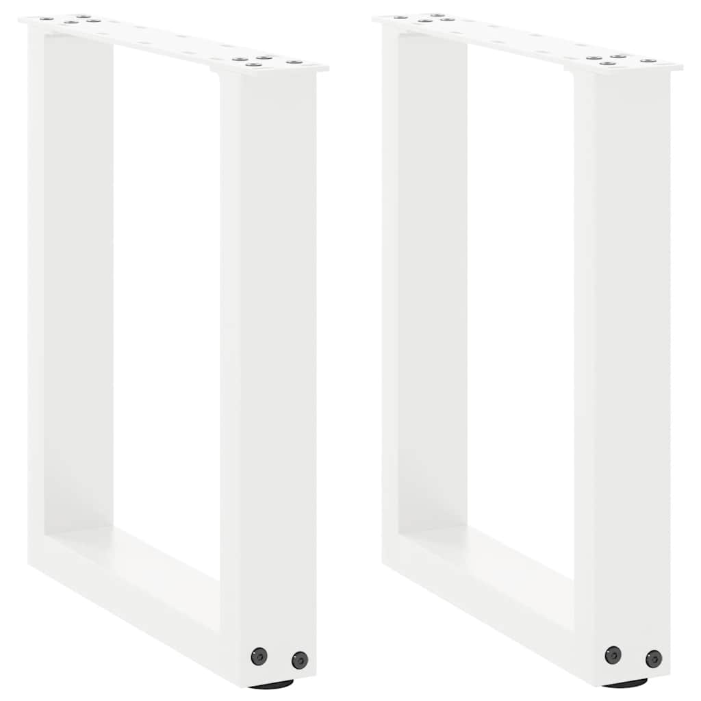2 db U alakú fehér dohányzóasztal láb 38x(42-43) cm acél
