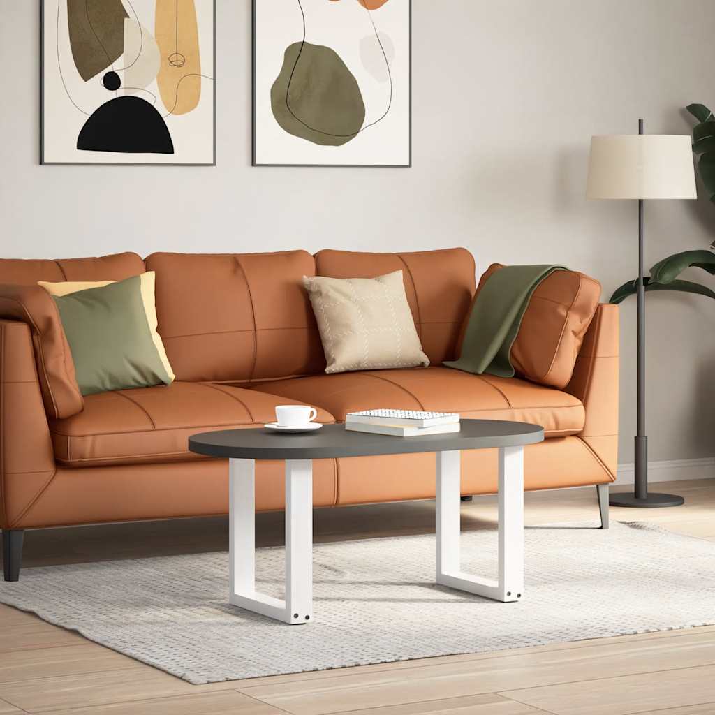 2 db U alakú fehér dohányzóasztal láb 38x(42-43) cm acél