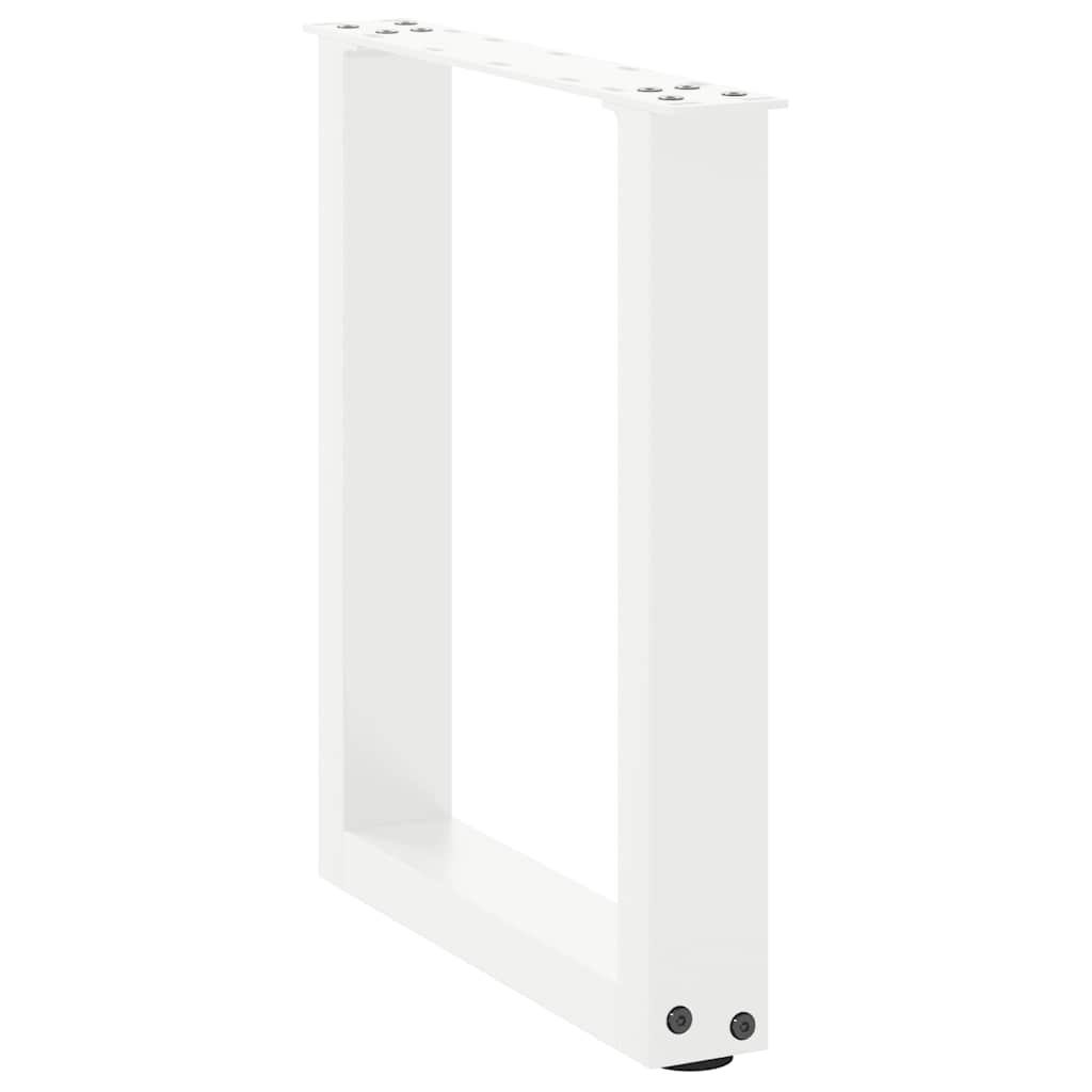 2 db U alakú fehér dohányzóasztal láb 38x(42-43) cm acél