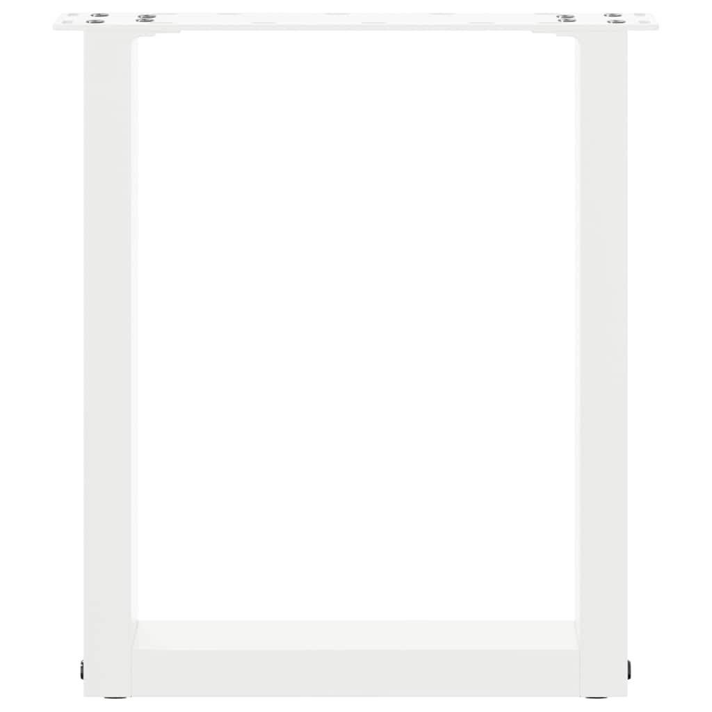 2 db U alakú fehér dohányzóasztal láb 38x(42-43) cm acél