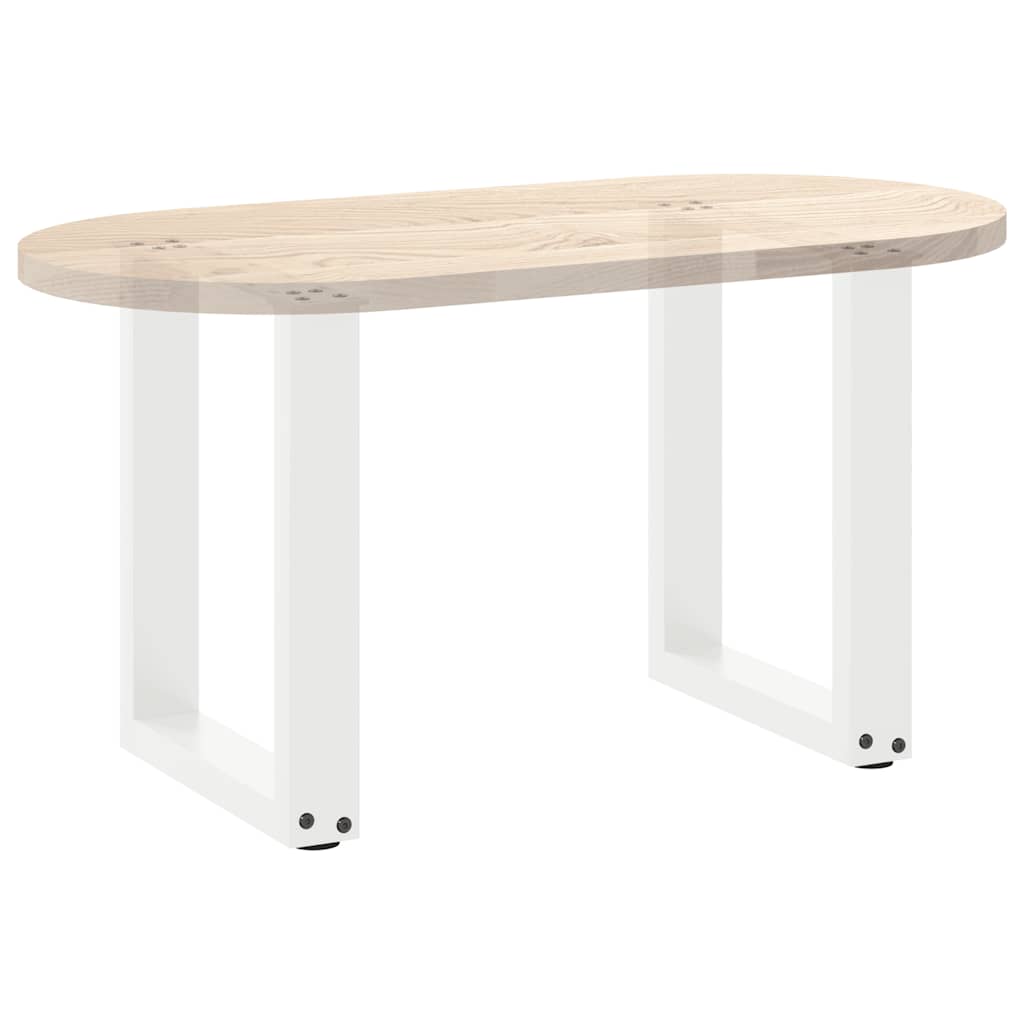2 db U alakú fehér dohányzóasztal láb 38x(42-43) cm acél
