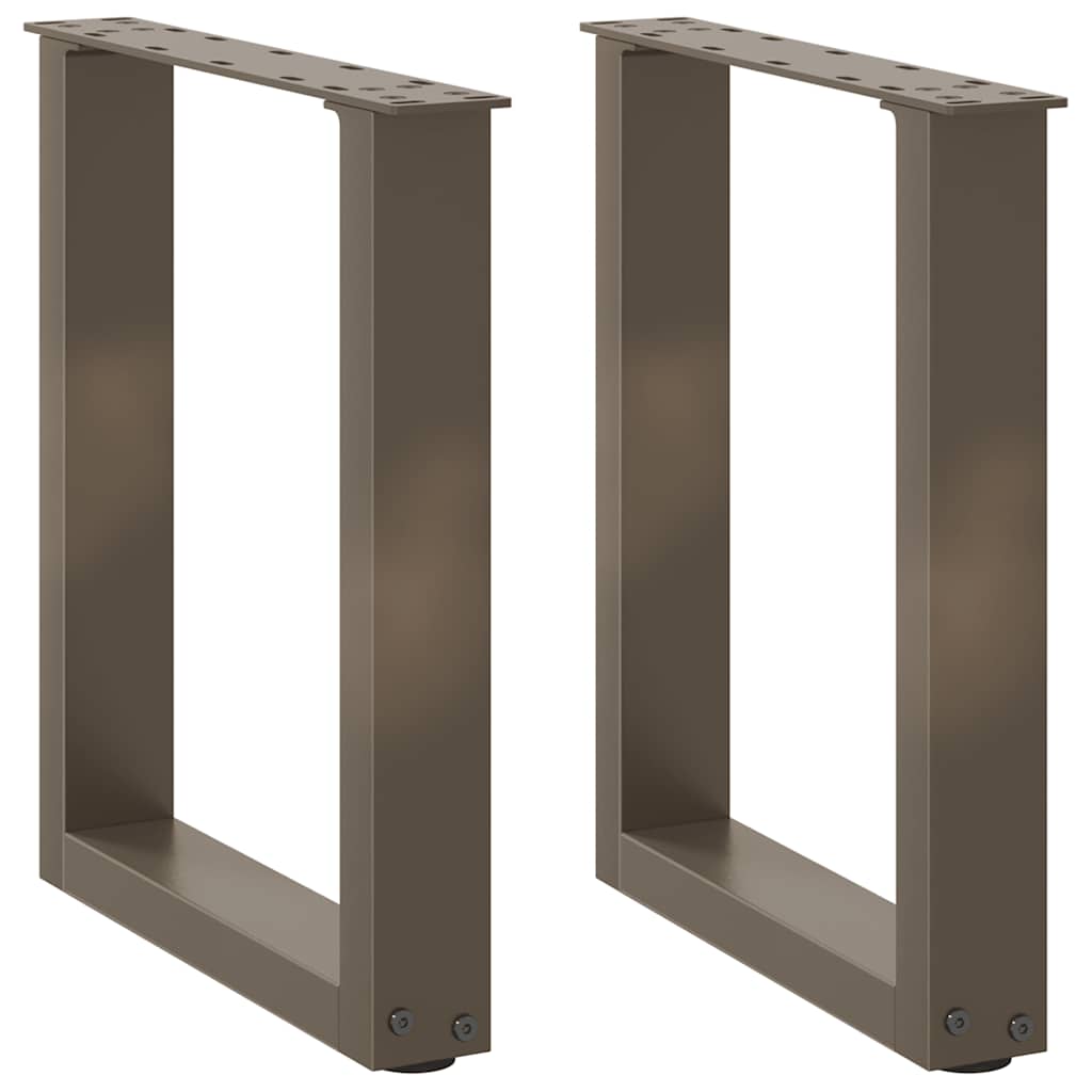 2 db U alakú natúr acél dohányzóasztal láb 38x(42-43) cm