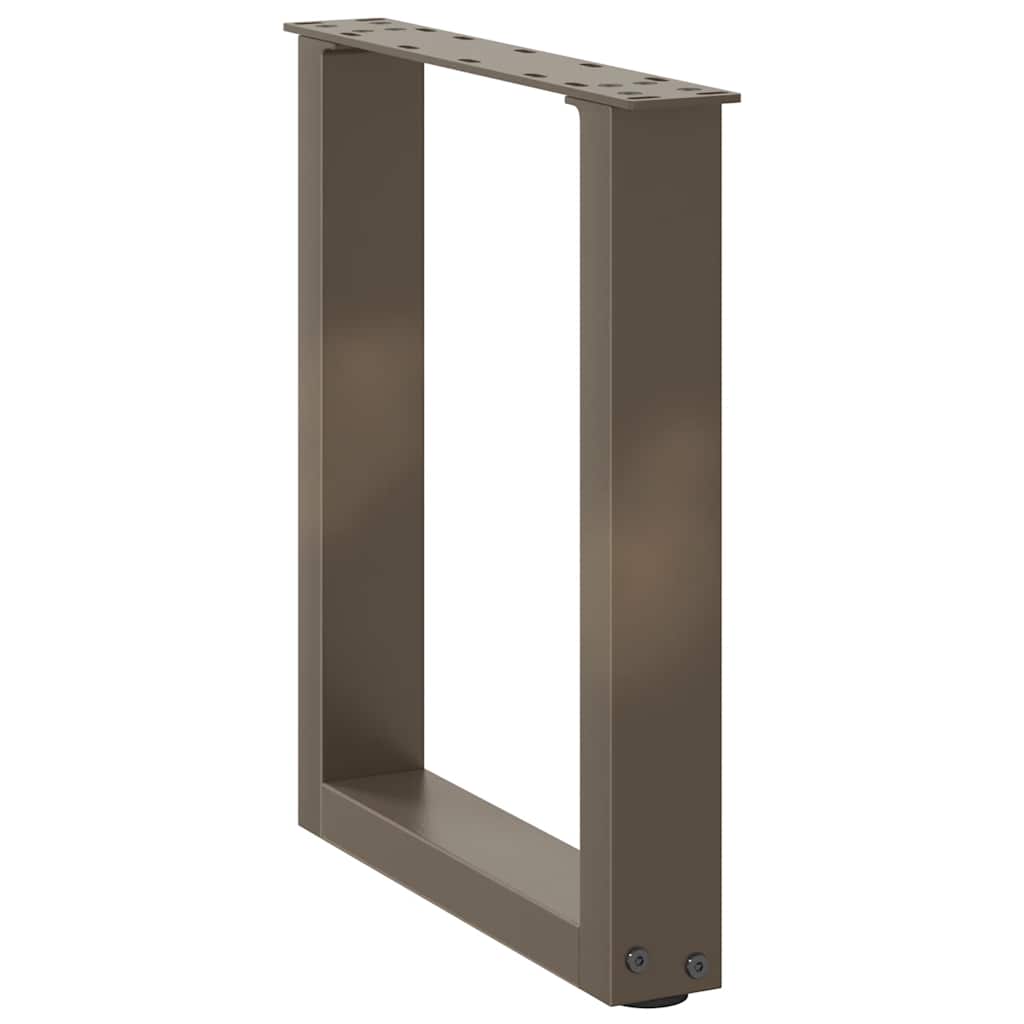 2 db U alakú natúr acél dohányzóasztal láb 38x(42-43) cm