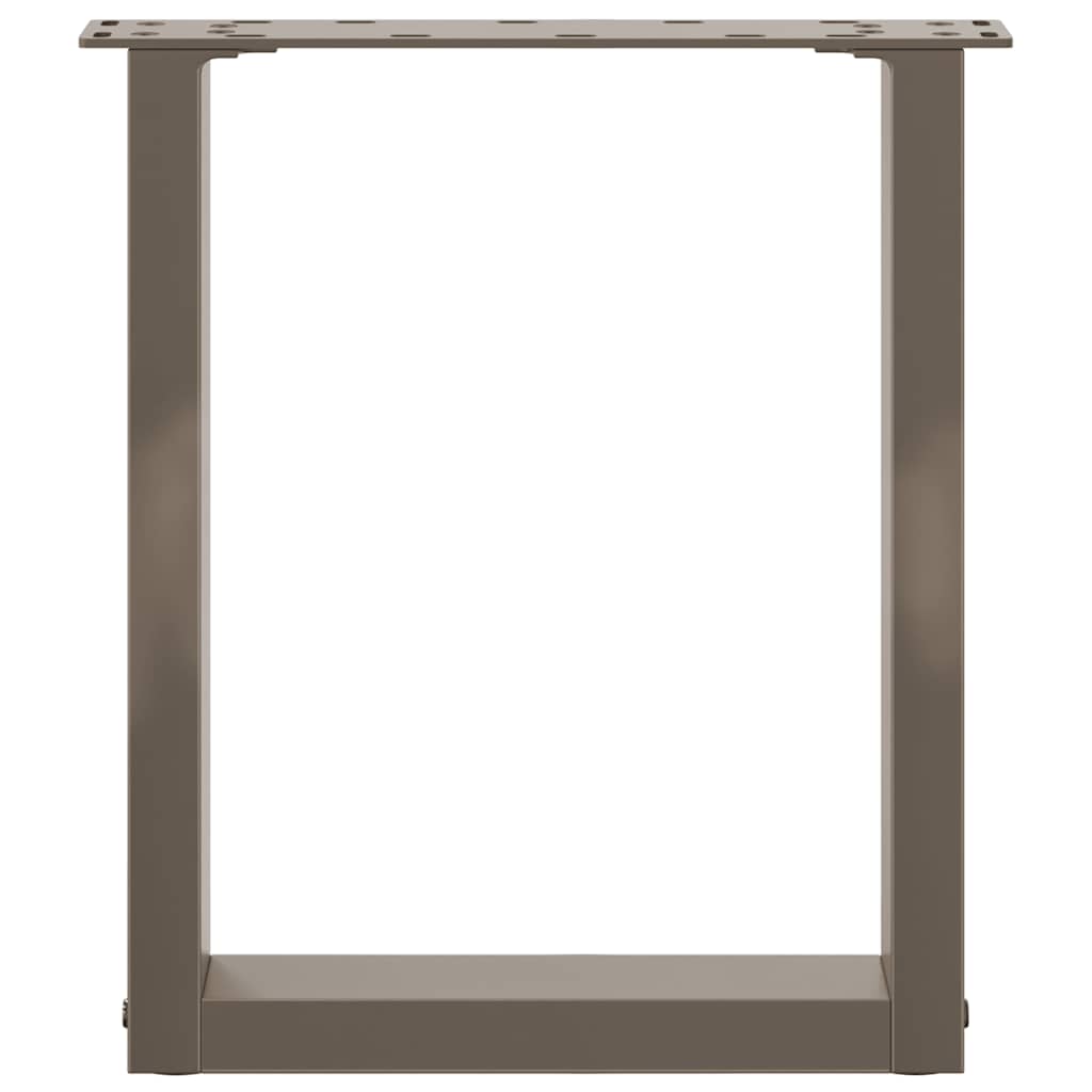 2 db U alakú natúr acél dohányzóasztal láb 38x(42-43) cm