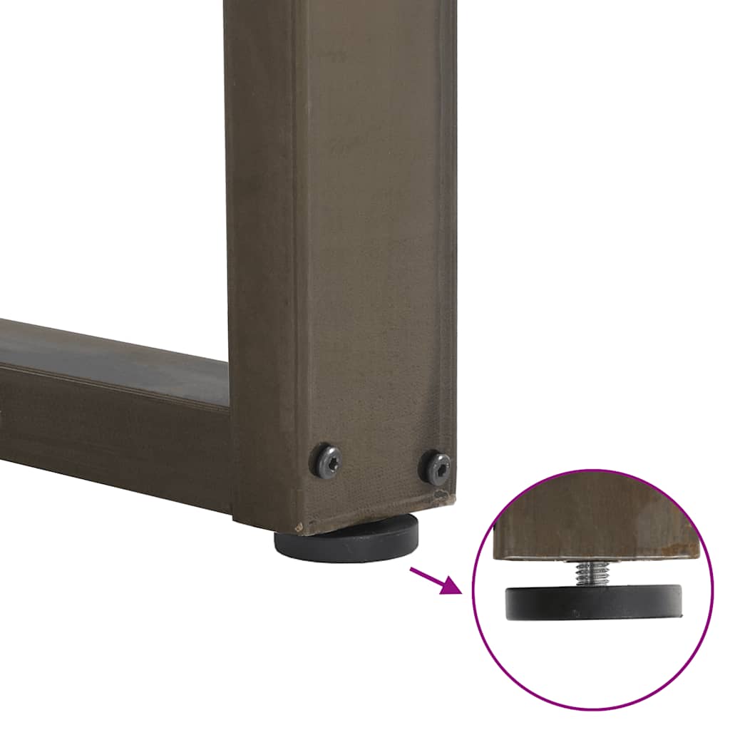 2 db U alakú natúr acél dohányzóasztal láb 38x(42-43) cm