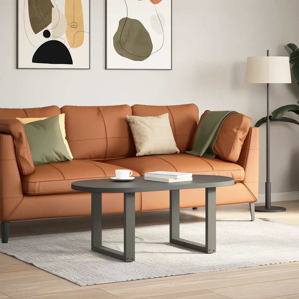 2 db antracitszürke, U alakú acél dohányzóasztal láb 50 x (42-43) cm