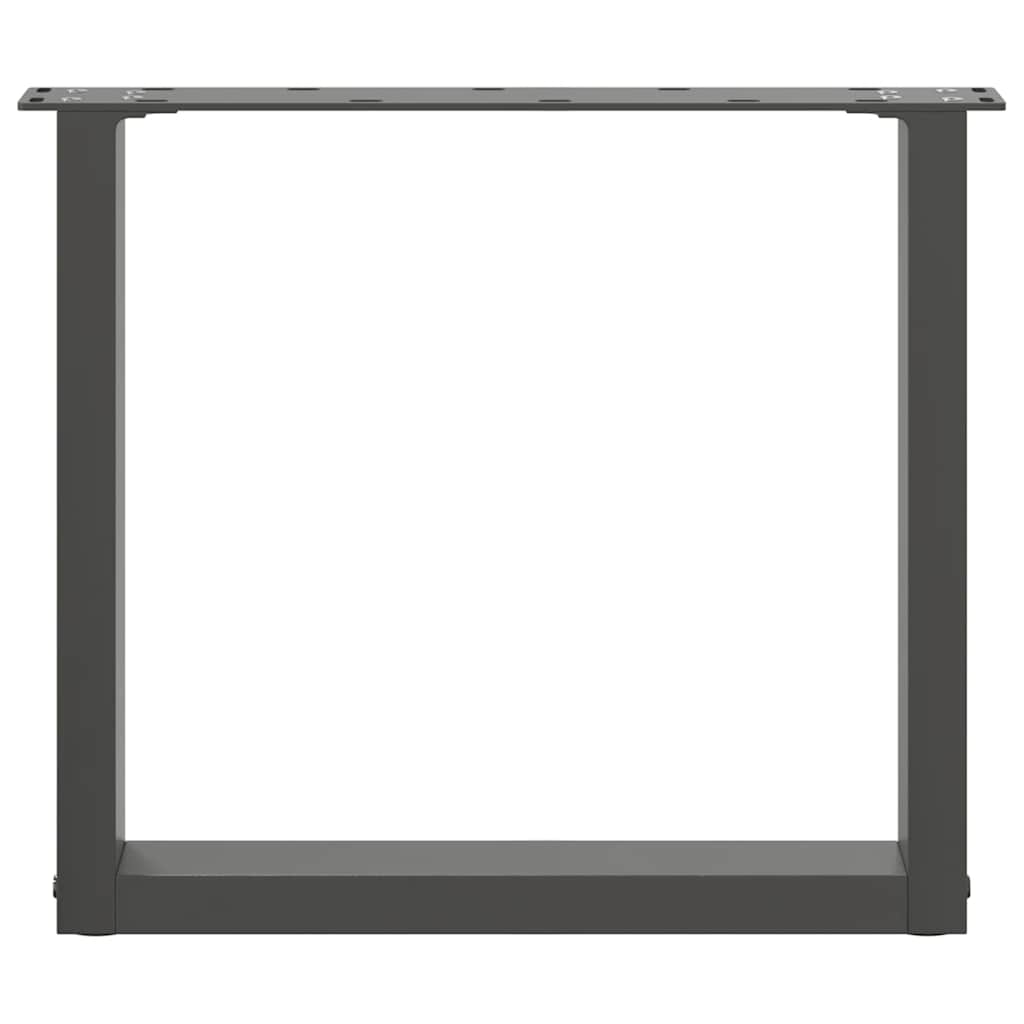 2 db antracitszürke, U alakú acél dohányzóasztal láb 50 x (42-43) cm